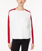 Lacoste Cotton Colorblocked Jacquard Sweater