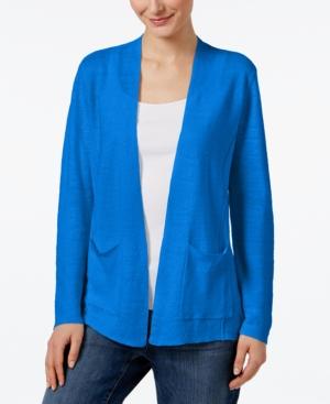 Eileen Fisher Organic Linen Open-front Cardigan