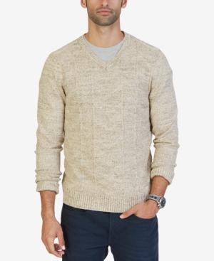 Nautica Men's Multi-texture V-neck Sweater, Only At Macy's