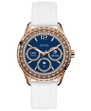 Guess Connect Women's White Silicone Strap Touchscreen Smart Watch 40mm
