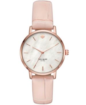 Kate Spade New York Women's Metro Pink Leather Strap Watch 34mm