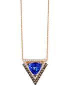 Neo Geo Le Vian Tanzanite (1 Ct. T.w.) And Diamond (1/3 Ct. T.w.) Geometric Pendant Necklace In 14k Rose Gold, Only At Macy's