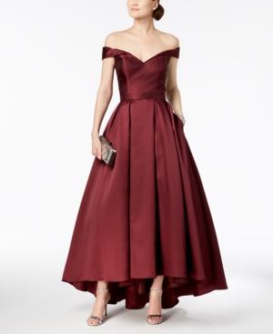 Xscape Off-the-shoulder Sweetheart Gown