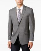 Marc New York By Andrew Marc Light Gray Plaid Slim Fit Sport Coat