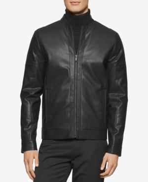 Calvin Klein Men's Micro-square Embossed Jacket