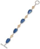 Kenneth Cole New York Two-tone Blue Stone Link Bracelet