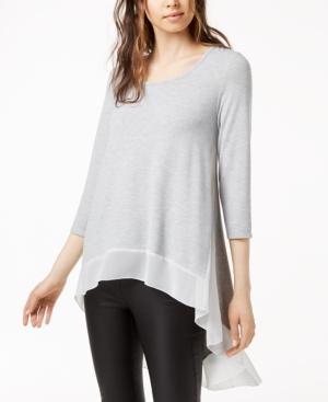 Bar Iii Chiffon-trim High-low Tunic, Created For Macy's