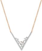 Le Vian Baguette Frenzy Diamond V 18 Statement Necklace (3/8 Ct. T.w.) In 14k Rose Gold