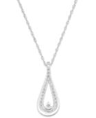 Diamond Teardrop Pendant Necklace (1/4 Ct. T.w.) In 14k White Gold
