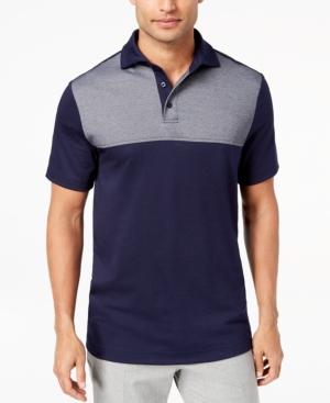 Tasso Elba Men's Supima Blend Colorblocked Polo, Created For Macy's