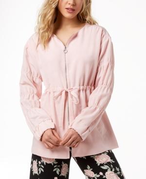 Kensie Ruched-sleeve Anorak Jacket