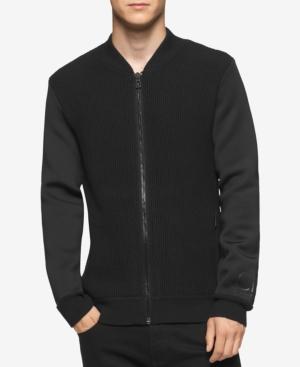 Calvin Klein Men's Texture Block Full-zip Sweater