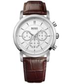 Hugo Boss Watch, Men's Chronograph Brown Leather Strap 42mm 1512871