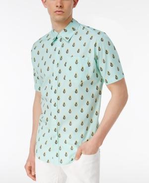 Univibe Men's Pina Colada Pineapple-print Shirt