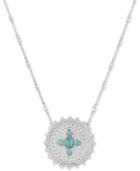 Lucky Brand Two-tone Stone Disc Pendant Necklace, 29 + 2 Extender