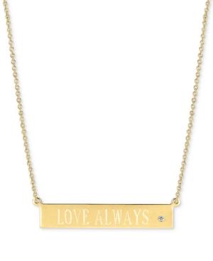 Sarah Chloe Diamond Accent Love Always Pendant Necklace, 16 + 2 Extender