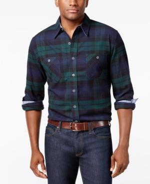 Weatherproof Vintage Men's Big And Tall Plaid Pocket Shirt, Classic Fit