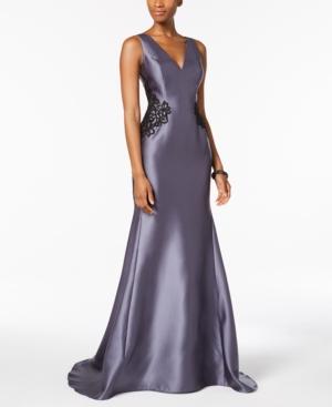 Adrianna Papell Lace-trim Mermaid Gown