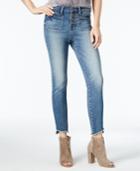 William Rast Frayed Genuine Indigo Wash Ankle Jeans