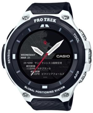 G-shock Men's Gps Pro-trek Black Resin Strap Touchscreen Smart Watch 61.7mm