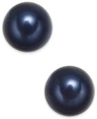 Charter Club Gold-tone Imitation Navy Pearl Stud Earrings, Created For Macy's
