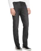 Kenneth Cole Reaction Black Wash Straight Slim-fit Jeans