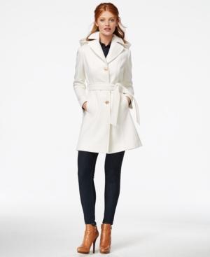 Michael Michael Kors Hooded Belted Walker Coat