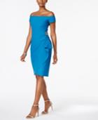 Alex Evenings Off-the-shoulder Sheath Dress