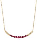 Certified Ruby (1-3/8 Ct. T.w.) And Diamond Accent Graduated Collar Necklace In 14k Gold