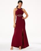 Morgan & Company Juniors' Embellished Illusion Gown