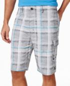 Univibe Men's Ghosted Plaid Amphibious Cargo Shorts