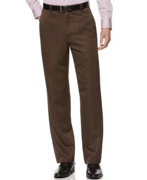 Kenneth Cole Reaction Dress Pants, Straight Fit Texture Stria Flat Front