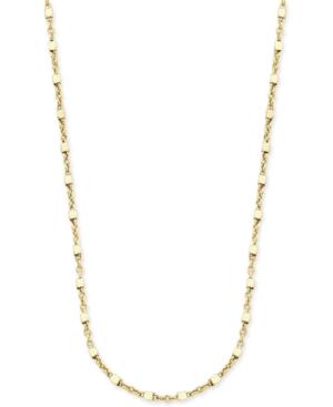 Giani Bernini Square Bead Fancy Link Chain Necklace In 18k Gold-plated Sterling Silver, Created For Macy's
