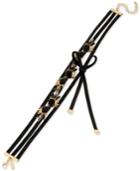 Inc International Concepts Gold-tone Jet Stone Tie Choker Necklace, Only At Macy's