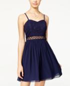 Bcx Juniors' Lace Chiffon A-line Dress