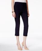 Charter Club Pull-on Jacquard Capri Pants With Tummy Control, Only At Macy's