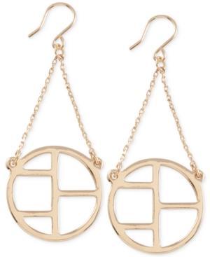French Connection Gold-tone Cut-out Earrings