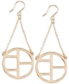 French Connection Gold-tone Cut-out Earrings