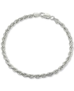 Giani Bernini Rope Bracelet In Sterling Silver, Created For Macy's