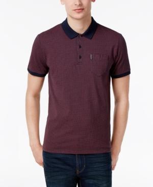 Ben Sherman Men's Dot Print Cotton Polo