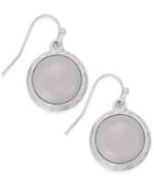 Inc International Concepts Silver-tone Gray Stone Drop Earrings, Only At Macy's