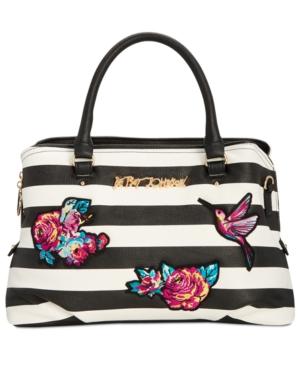 Betsey Johnson Large Embroidered Satchel