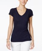 Inc International Concepts Petite V-neck T-shirt, Only At Macy's