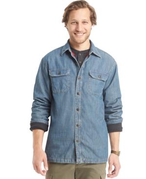 G.h. Bass & Co. Fleece-lined Denim Long-sleeve Work Shirt
