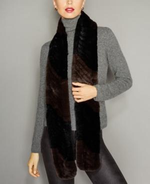 The Fur Vault Knitted Rex Rabbit Fur Scarf