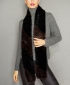 The Fur Vault Knitted Rex Rabbit Fur Scarf