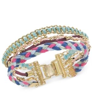 Inc International Concepts Gold-tone Cotton Thread Multi-row Bracelet, Created For Macy's
