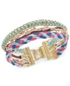 Inc International Concepts Gold-tone Cotton Thread Multi-row Bracelet, Created For Macy's