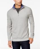 Club Room Long-sleeve Thermal Quarter-zip Pullover Shirt, Only At Macy's