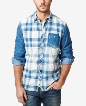 Buffalo David Bitton Men's Sipalto Denim Plaid Long-sleeve Shirt